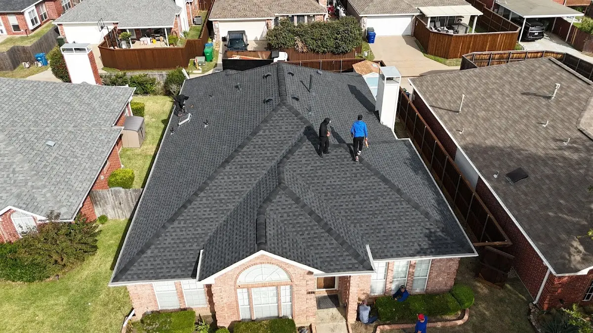 Slate & Tile Roof Repair work in progress on a Venus property